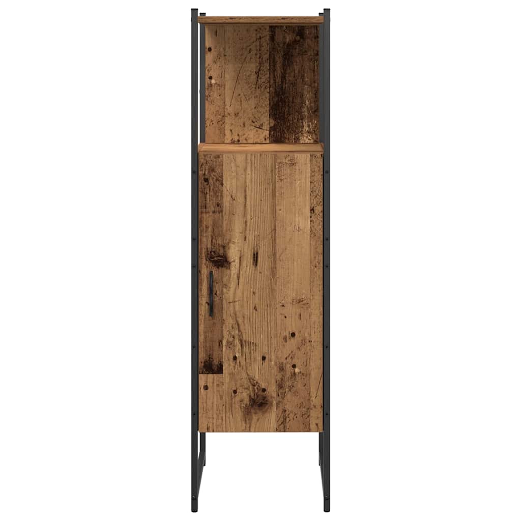 Badezimmermöbel-Set mit Regal mit Tür 4 pcs Braun Holzwerkstoff