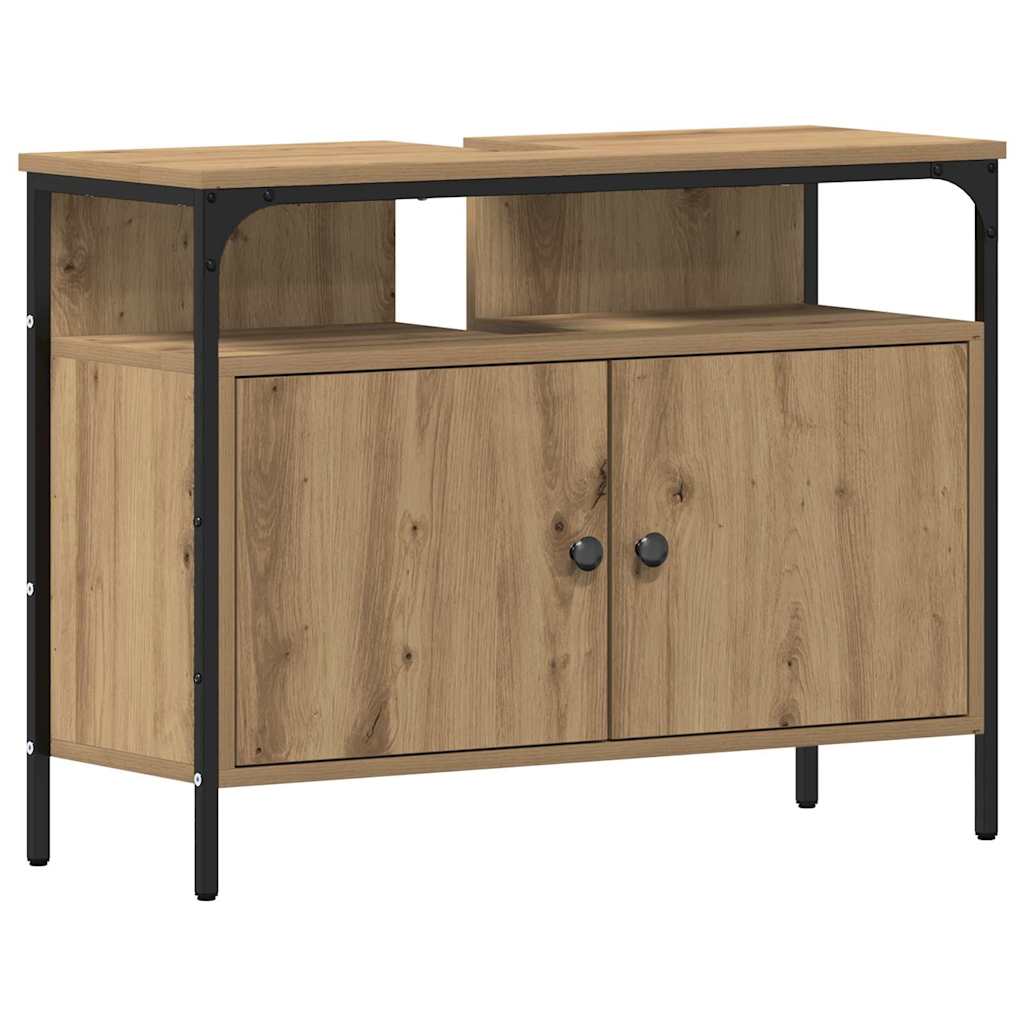 Badezimmermöbel Set mit Regal 4 pcs Artisan-Eiche Holzwerkstoff