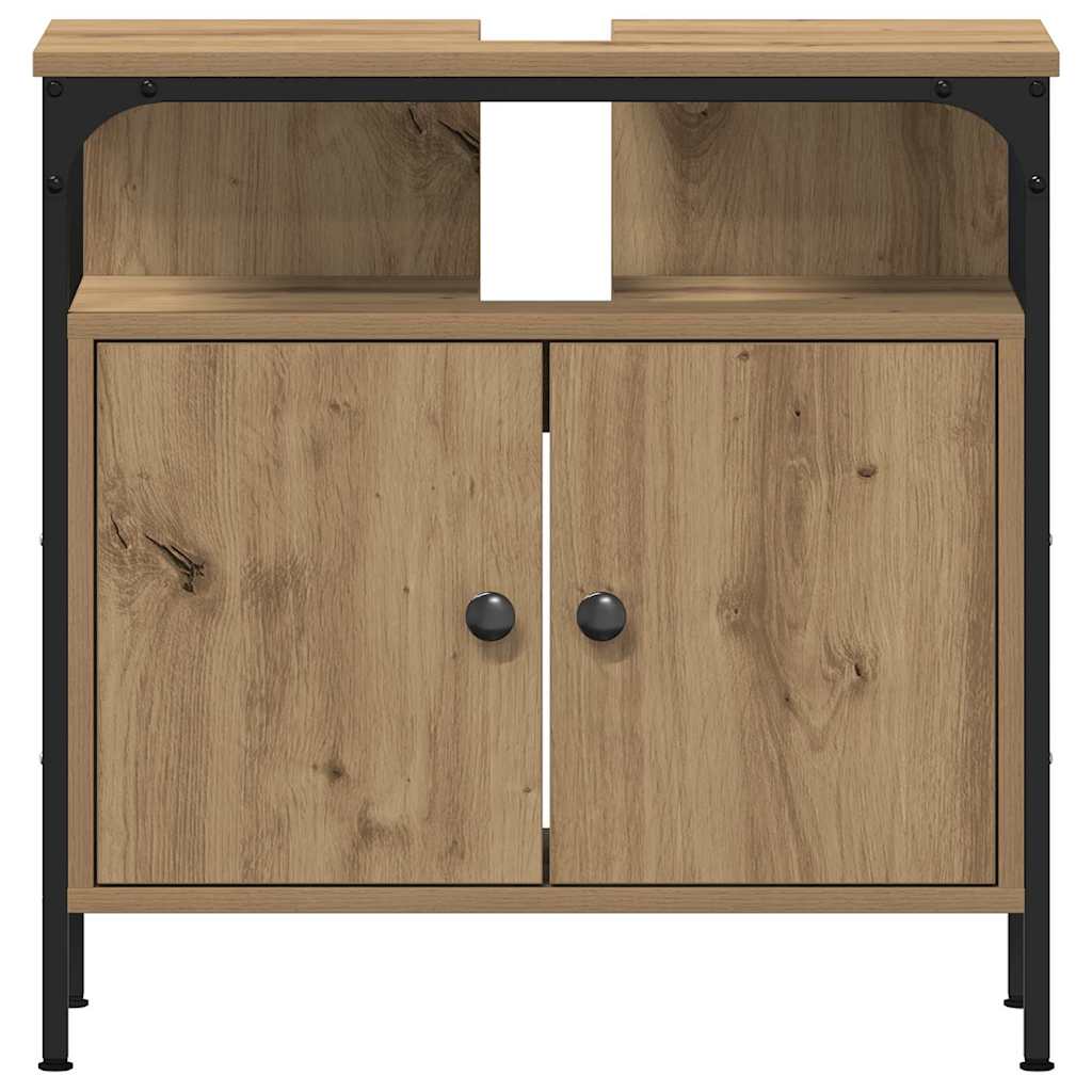 Badezimmermöbel Set mit Regal 4 pcs Artisan-Eiche Holzwerkstoff