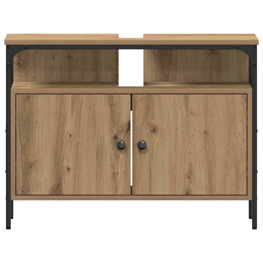 Badezimmermöbel Set mit Regal 4 pcs Artisan-Eiche Holzwerkstoff