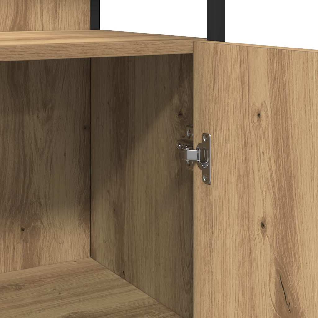 Badezimmermöbel Set mit Regal 4 pcs Artisan-Eiche Holzwerkstoff
