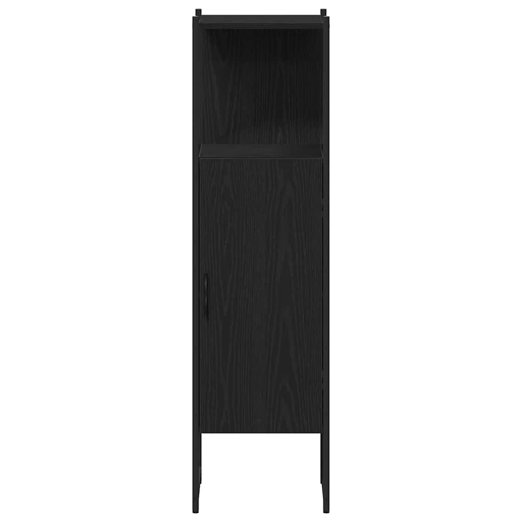 Badezimmermöbel-Set 4 pcs Schwarz Eichen-Optik Holzwerkstoff