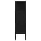 Badezimmermöbel-Set mit Regal 4 pcs Schwarz Holzwerkstoff