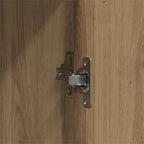 Badezimmermöbel-Set mit Regal mit Tür 4 pcs Braun Holzwerkstoff
