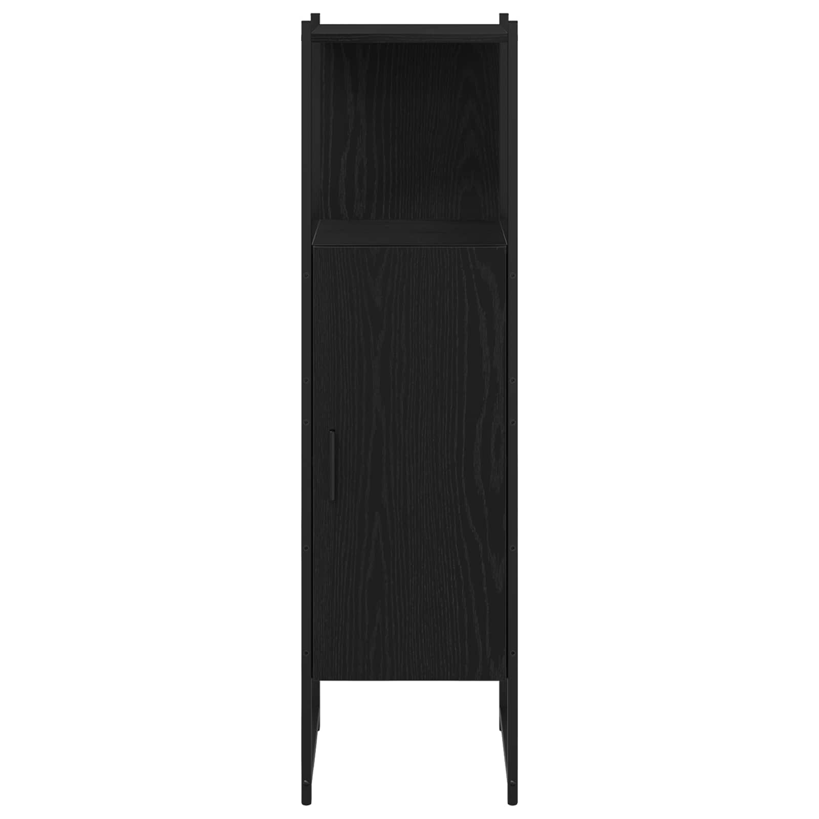 Badezimmermöbel-Set mit Regal 4 pcs Schwarz Holzwerkstoff