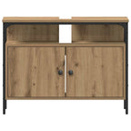Badezimmermöbel-Set mit Regal 4 pcs Artisan-Eiche Holzwerkstoff