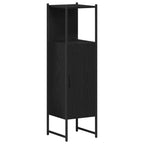 Badezimmermöbel-Set mit Regal 4 pcs Schwarz Holzwerkstoff