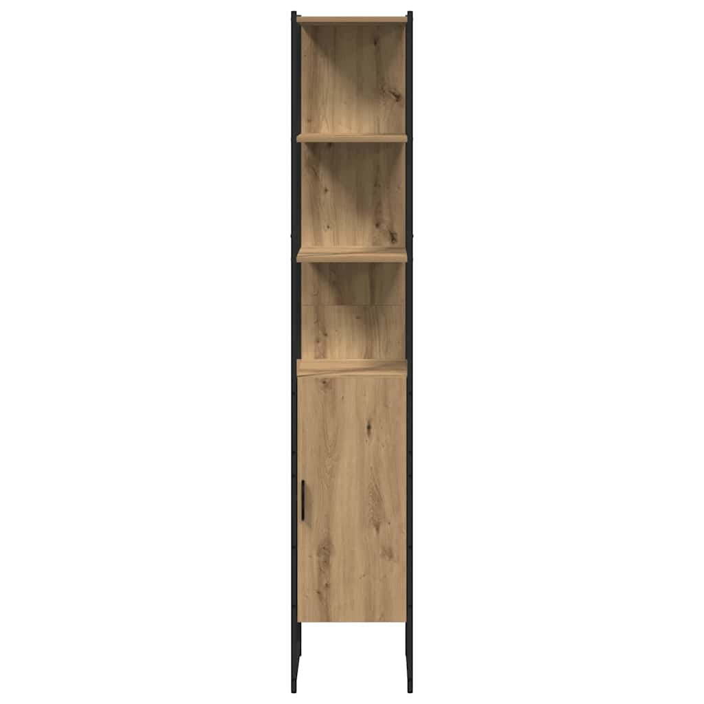 Badezimmermöbel-Set mit Regal mit Tür 4 pcs Braun Holzwerkstoff