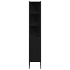 Badezimmermöbel-Set mit Regal 4 pcs Schwarz Holzwerkstoff