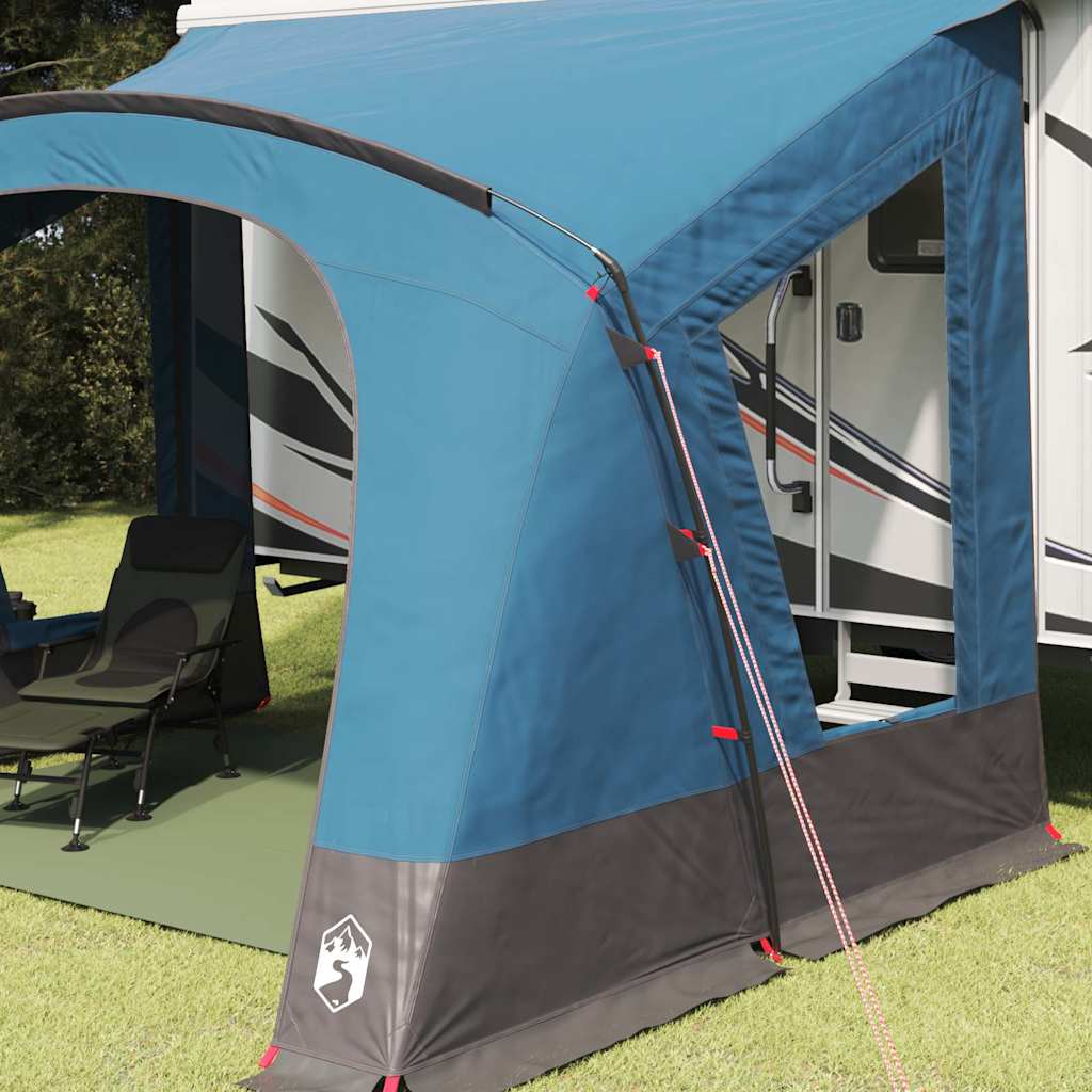 Caravan-Zelt für 5 Personen mit Dach Blau 410 x 275 x 245 cm