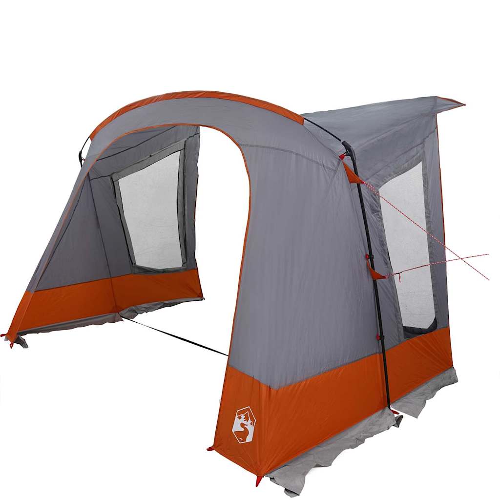 Caravan-Zelt für 5 Personen Grau und Orange 410 x 275 x 245 cm
