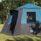 Kabine Zelt 12-Personen Blau und Grau 405 x 405 x 273 cm
