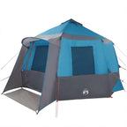 Kabine Zelt 12-Personen Blau und Grau 405 x 405 x 273 cm