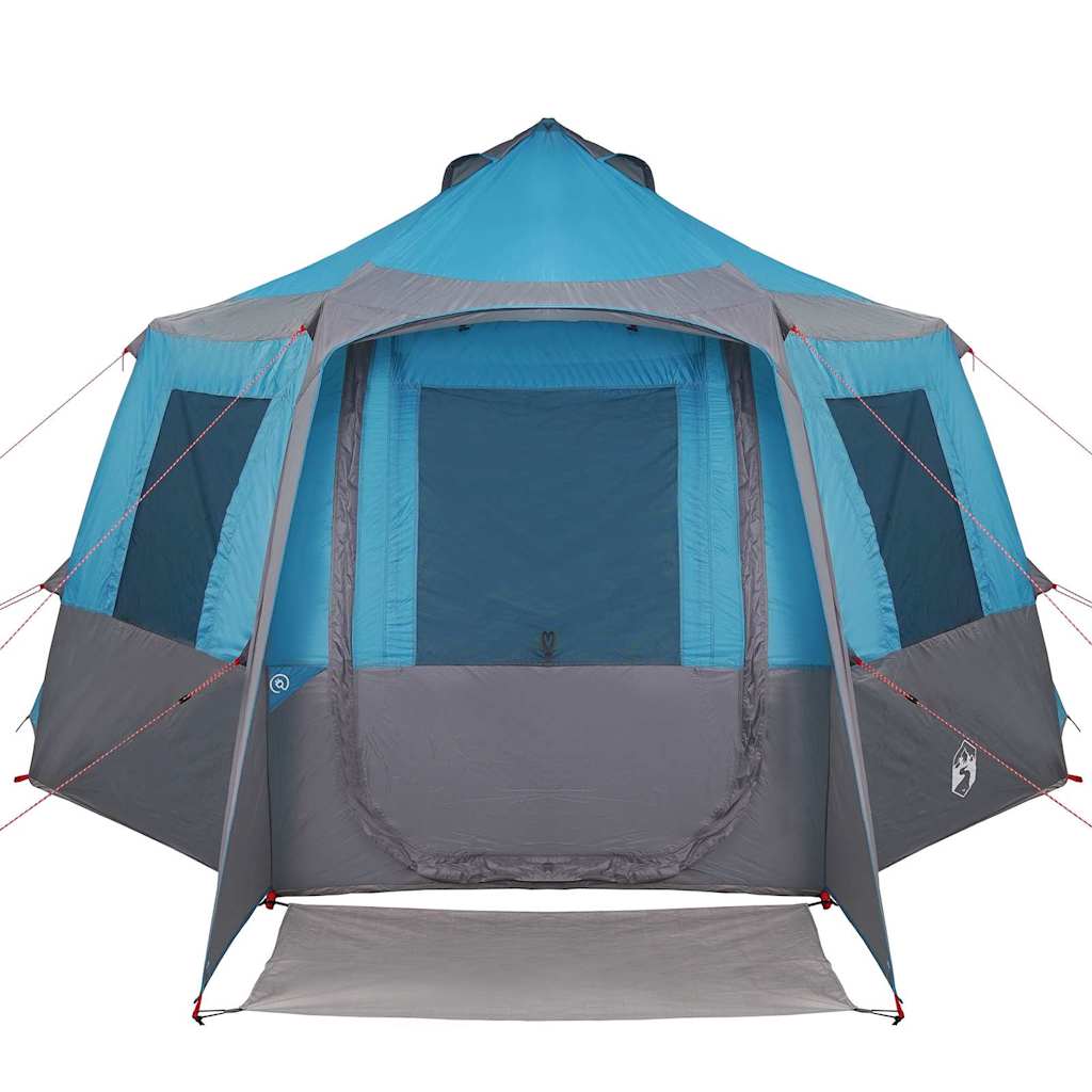 Kabine Zelt 12-Personen Blau und Grau 405 x 405 x 273 cm