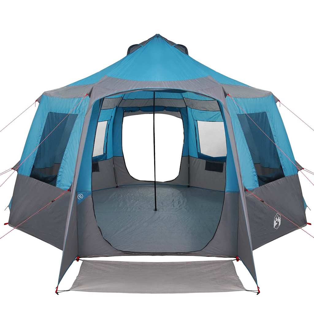 Kabine Zelt 12-Personen Blau und Grau 405 x 405 x 273 cm