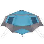 Kabine Zelt 12-Personen Blau und Grau 405 x 405 x 273 cm