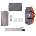 Kabine Zelt 12-Personen Grau und Orange 405 x 405 x 273 cm
