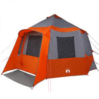 Kabine Zelt 12-Personen Grau und Orange 405 x 405 x 273 cm