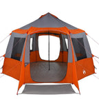 Kabine Zelt 12-Personen Grau und Orange 405 x 405 x 273 cm