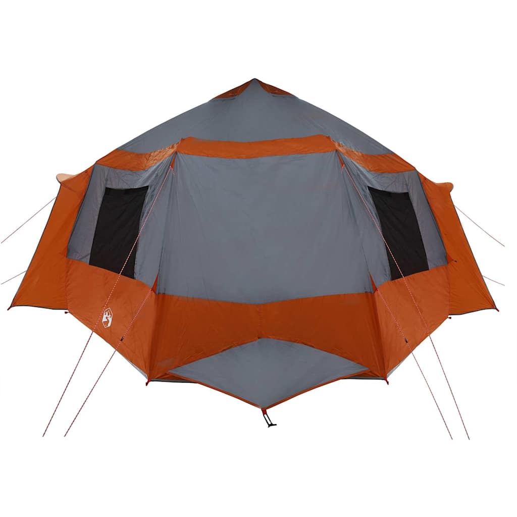 Kabine Zelt 12-Personen Grau und Orange 405 x 405 x 273 cm