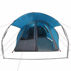 Tunnelzelt 4-Personen mit Dach Blau und Grau 740 x 370 x 220 cm