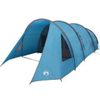 Tunnelzelt 4-Personen mit Dach Blau und Grau 778 x 356 x 210 cm