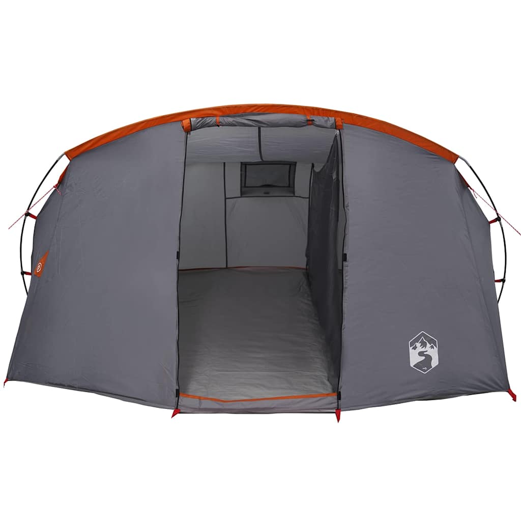 Tunnelzelt 4-Personen Grau und Orange 318 x 275 x 140 cm
