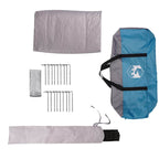 Teepee Zelt für 6 Personen Blau und Grau 431 x 366 x 185 cm