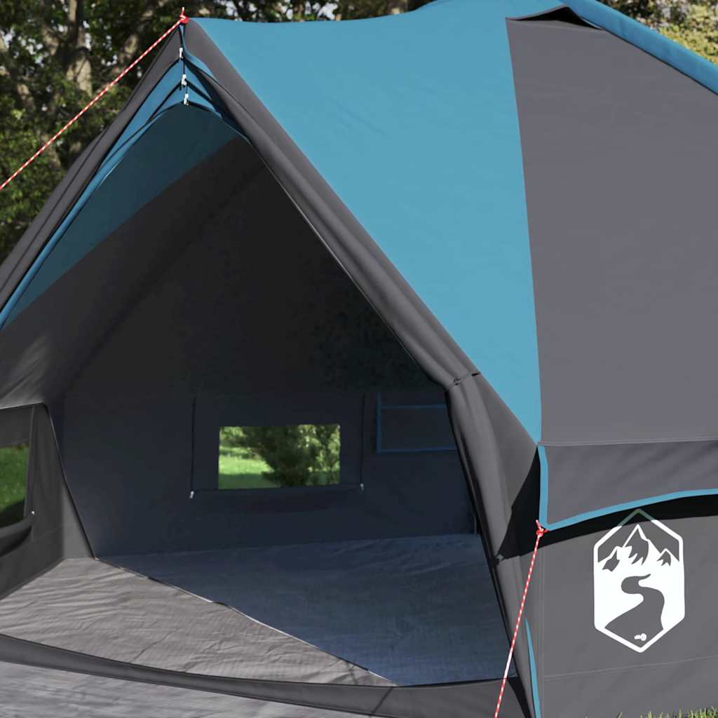 Teepee Zelt für 6 Personen Blau und Grau 431 x 366 x 185 cm