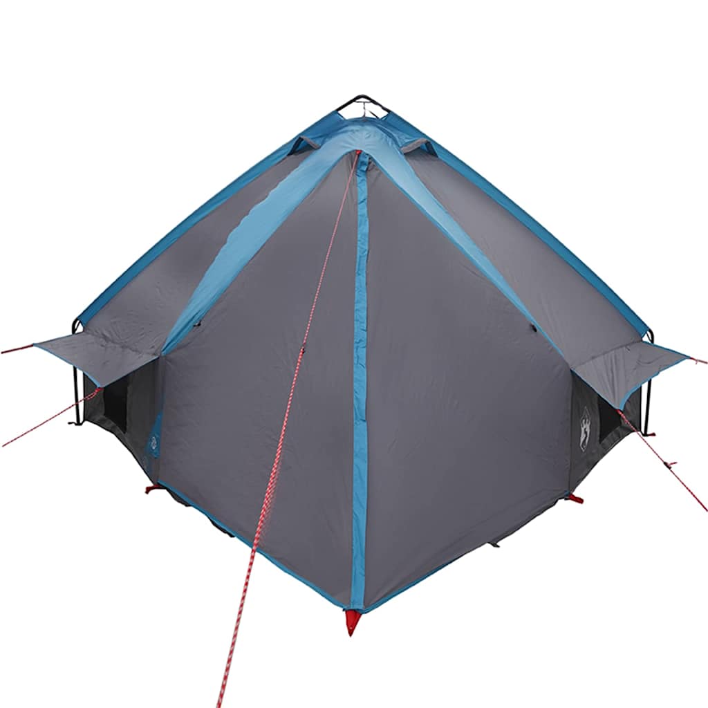 Teepee Zelt für 6 Personen Blau und Grau 431 x 366 x 185 cm