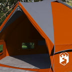 Teepee Zelt für 6 Personen Grau und Orange 431 x 366 x 185 cm