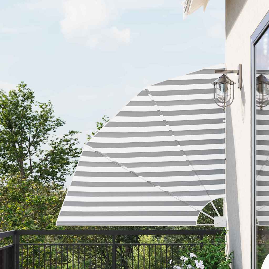 Balkon Sichtschutz Anthrazit und Weiß 160 x 160 cm Polyester