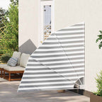 Balkon Sichtschutz Anthrazit und Weiß 160 x 160 cm Polyester