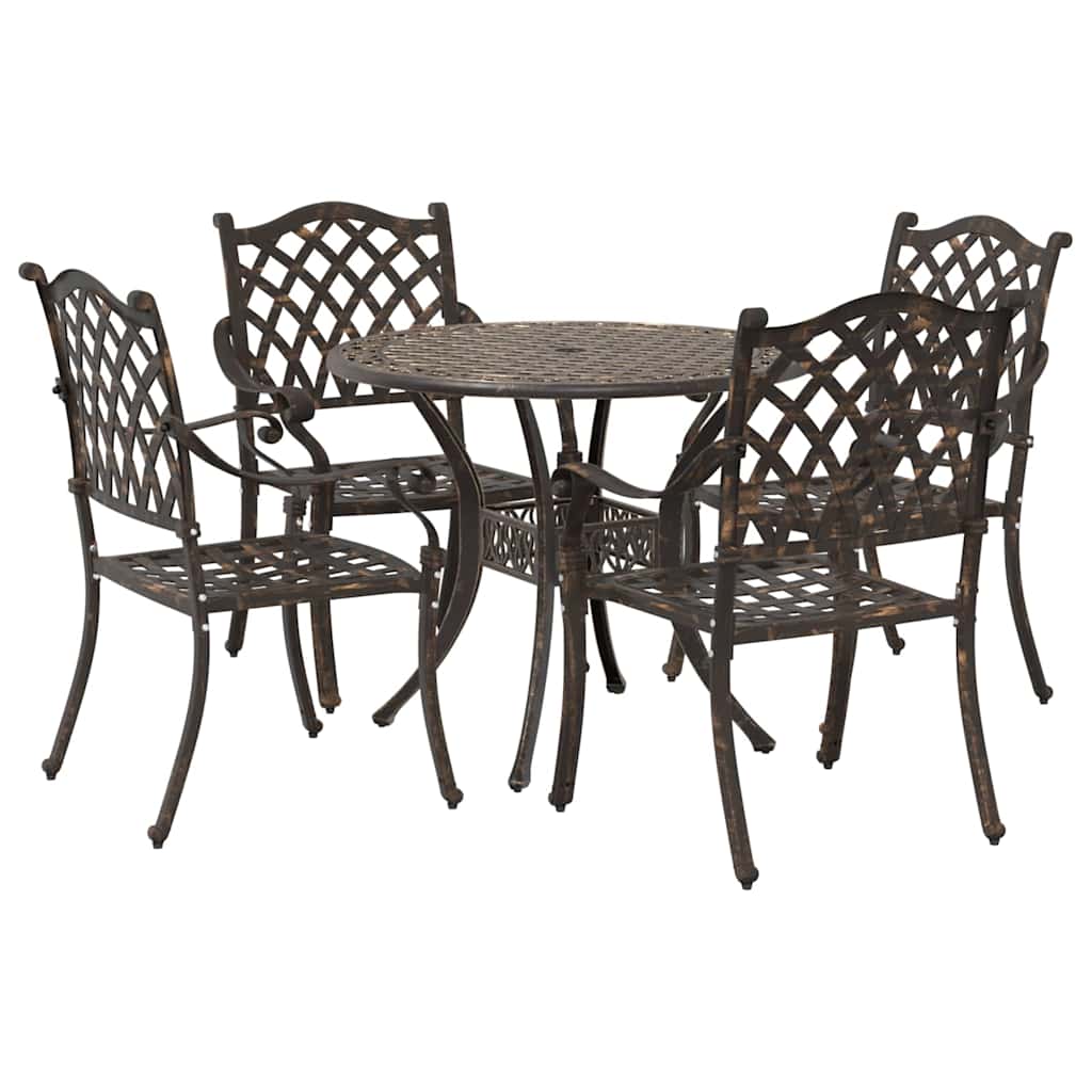 Garten Essgruppe 5 pcs Bronze Aluminium