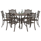 Garten Essgruppe 7 pcs Bronze Aluminium