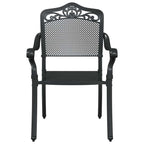 Garten Essgruppe 5 pcs Schwarz Aluminium
