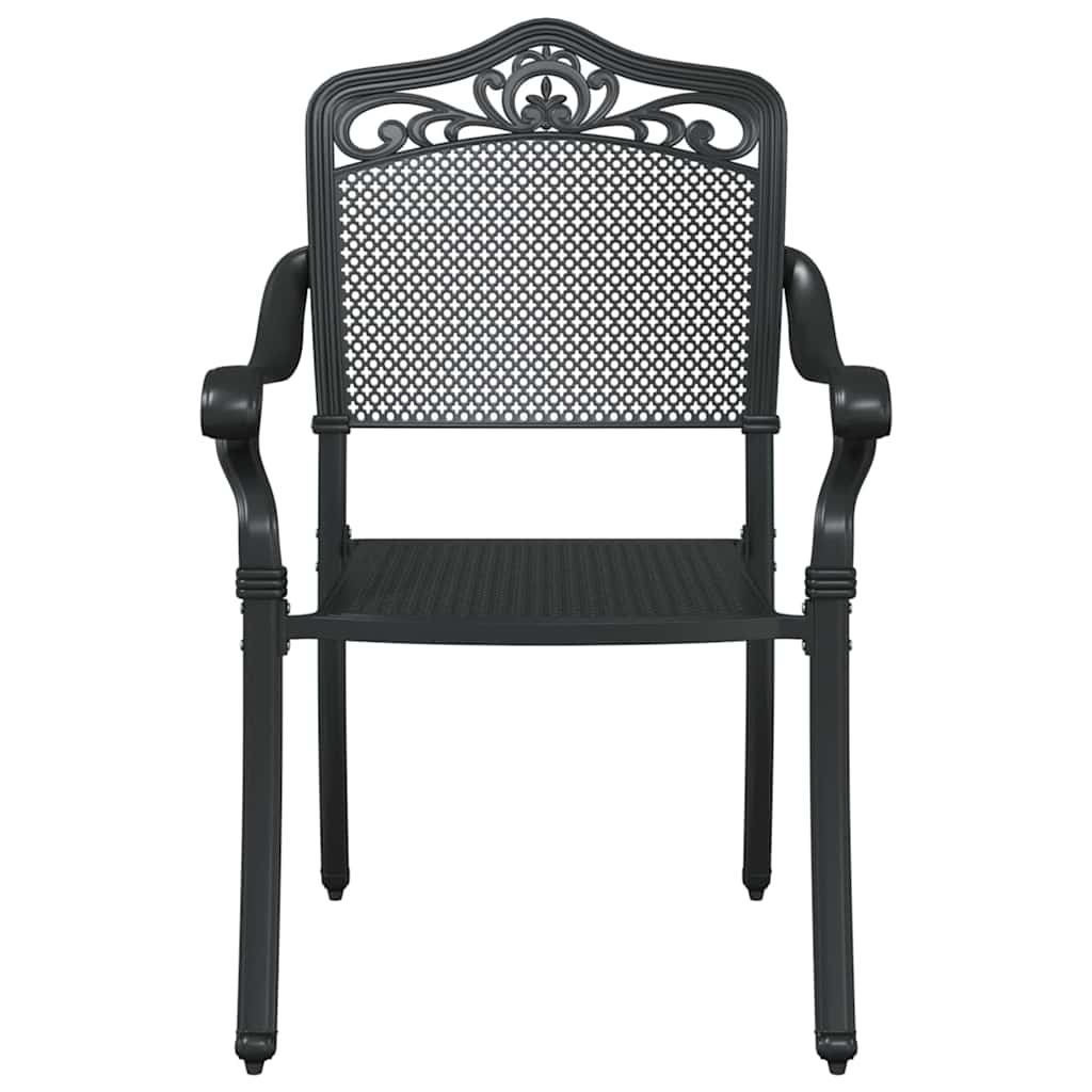 Garten Essgruppe 5 pcs Schwarz Aluminium