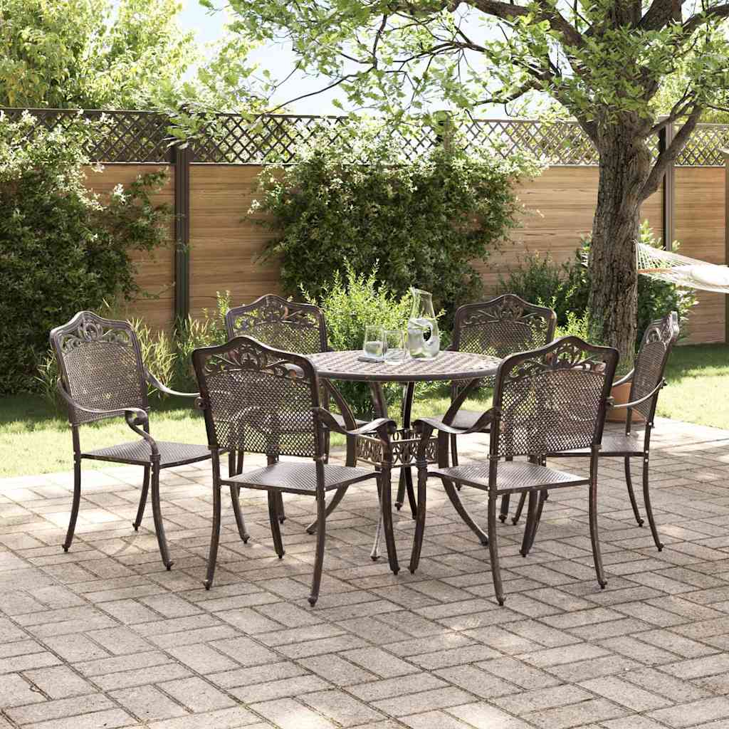 Garten Essgruppe 7 pcs Bronze Aluminium