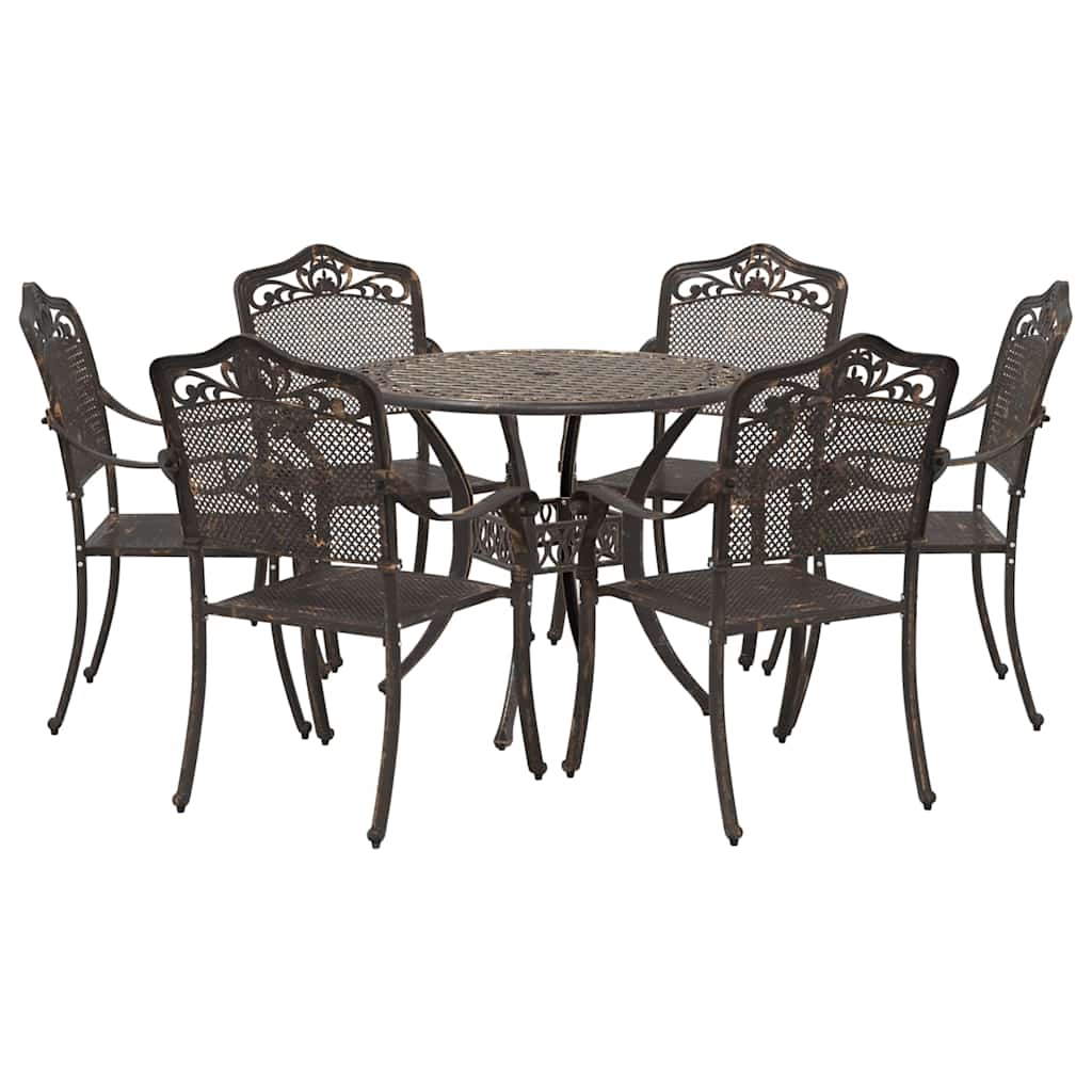 Garten Essgruppe 7 pcs Bronze Aluminium