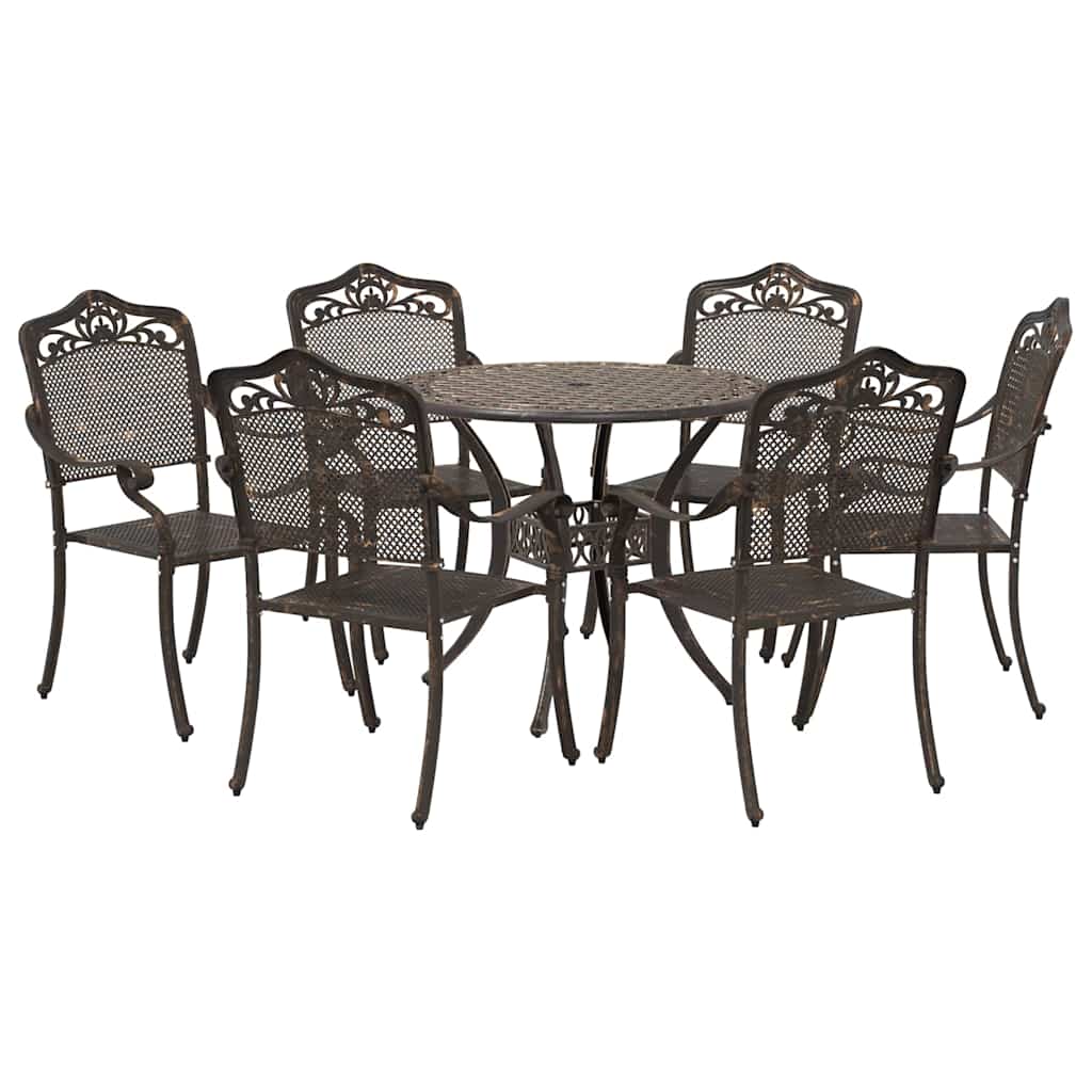 Garten Essgruppe 7 pcs Bronze Aluminium