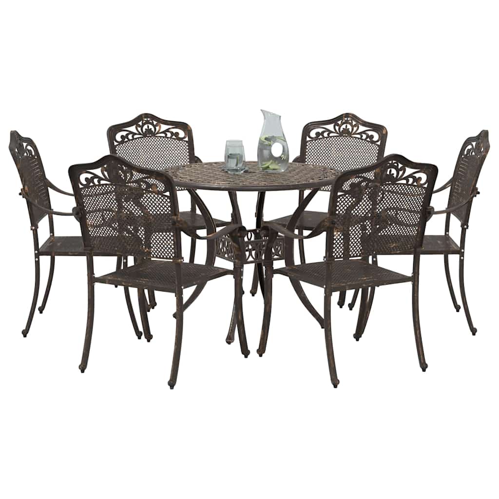 Garten Essgruppe 7 pcs Bronze Aluminium