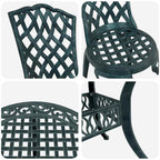 Garten Essgruppe 5 pcs Grün Aluminium