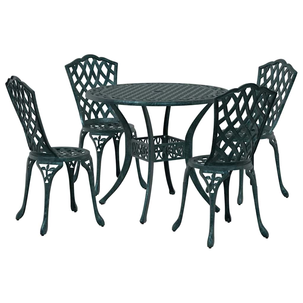 Garten Essgruppe 5 pcs Grün Aluminium