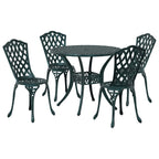 Garten Essgruppe 5 pcs Grün Aluminium