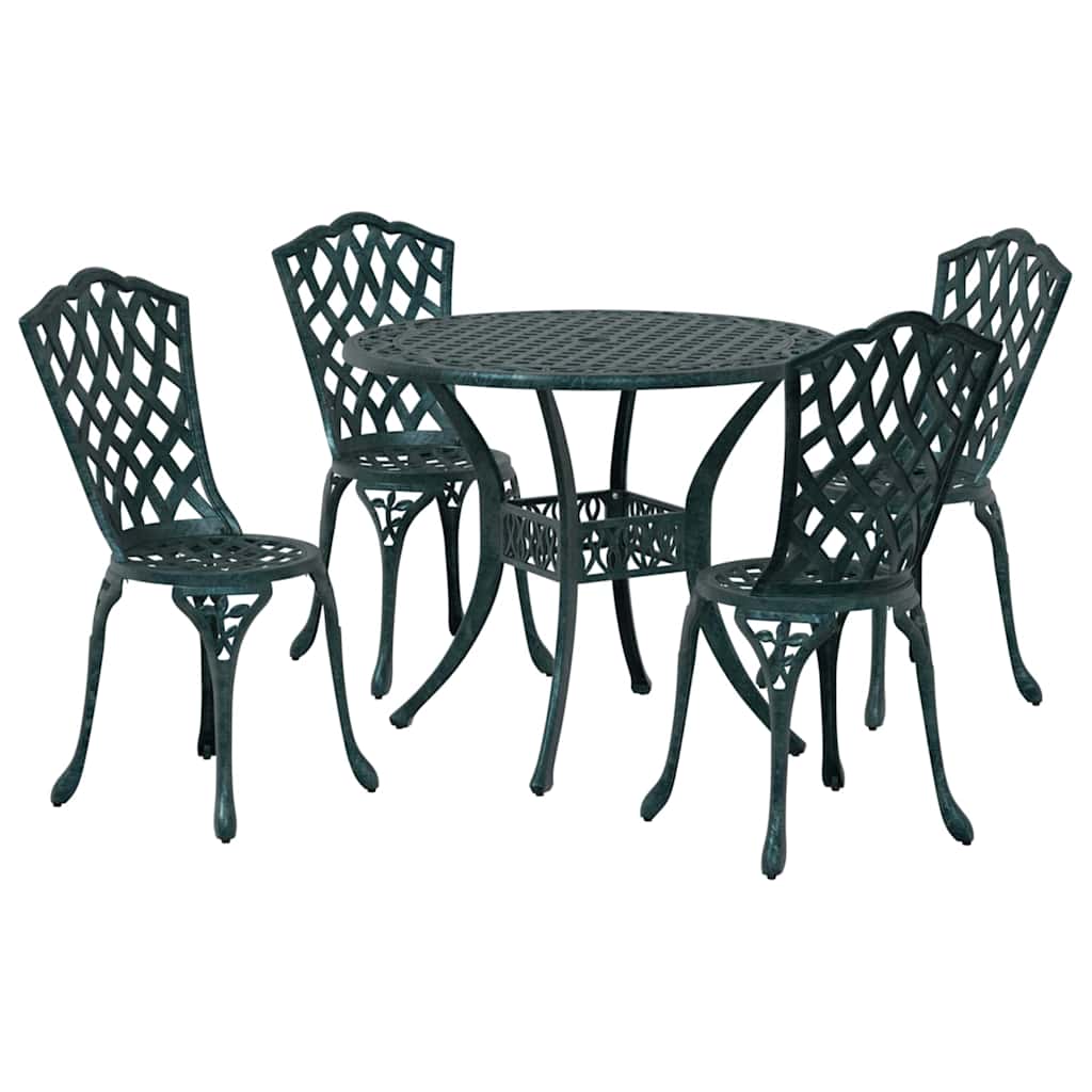 Garten Essgruppe 5 pcs Grün Aluminium