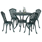 Garten Essgruppe 5 pcs Grün Aluminium