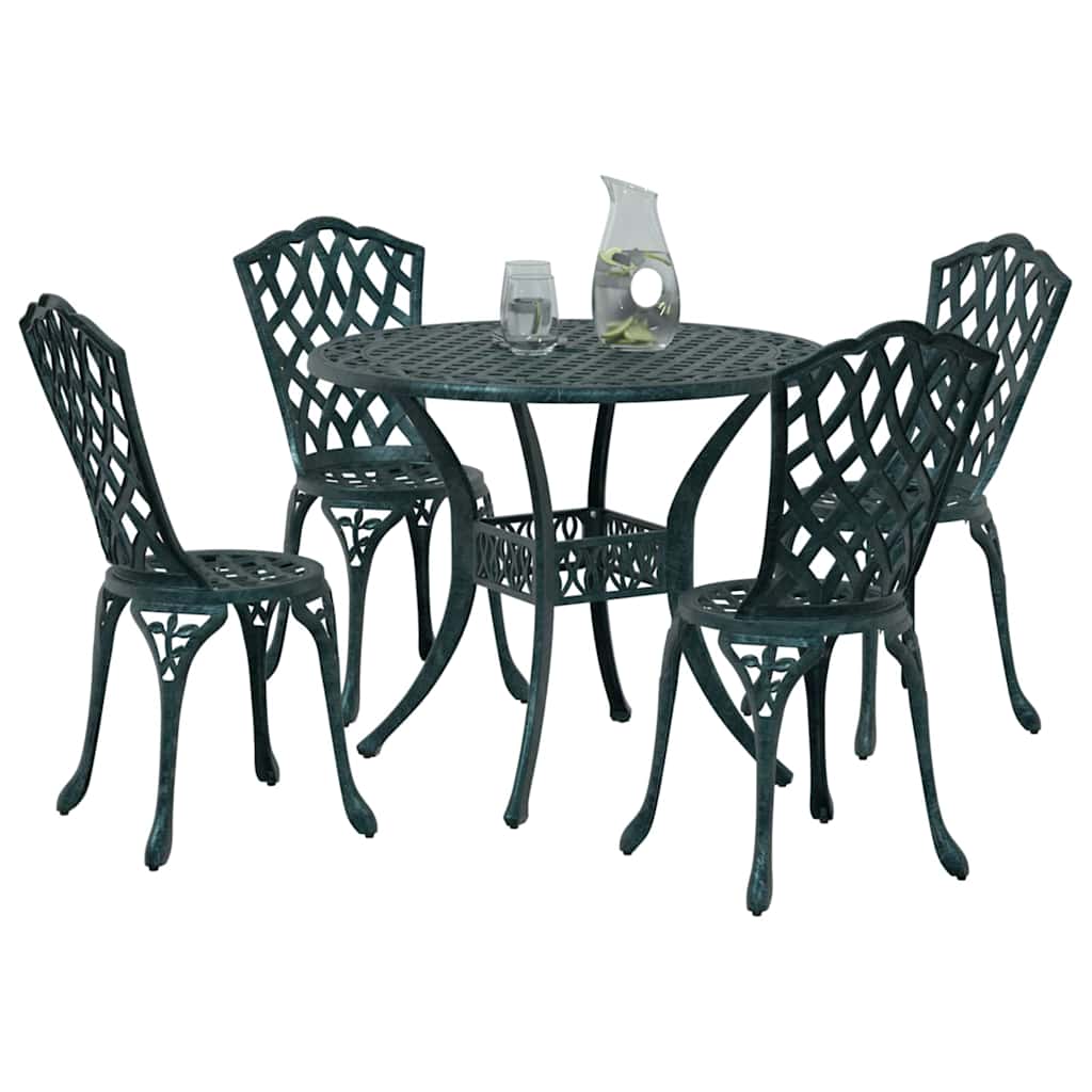 Garten Essgruppe 5 pcs Grün Aluminium