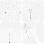 Garten Essgruppe 5 pcs Weiß Aluminium