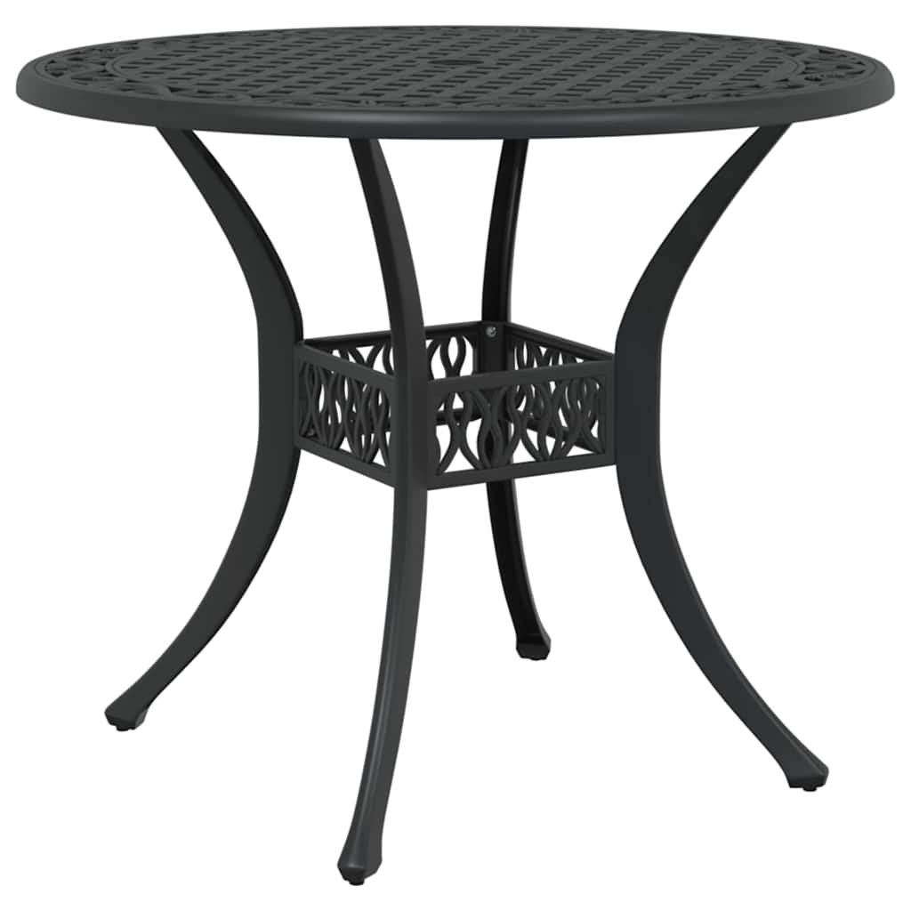 Garten Essgruppe 7 pcs Schwarz Aluminium