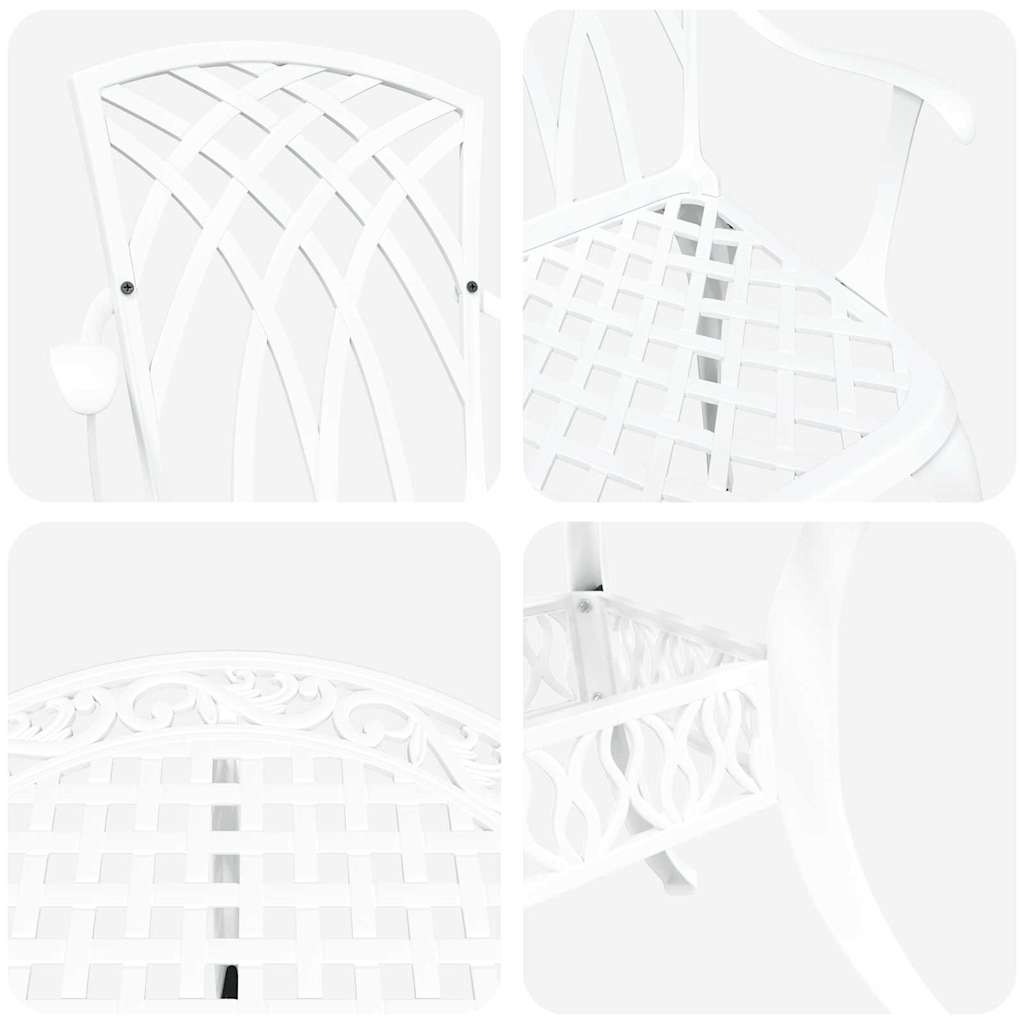 Garten Essgruppe 7 pcs Weiß Aluminium